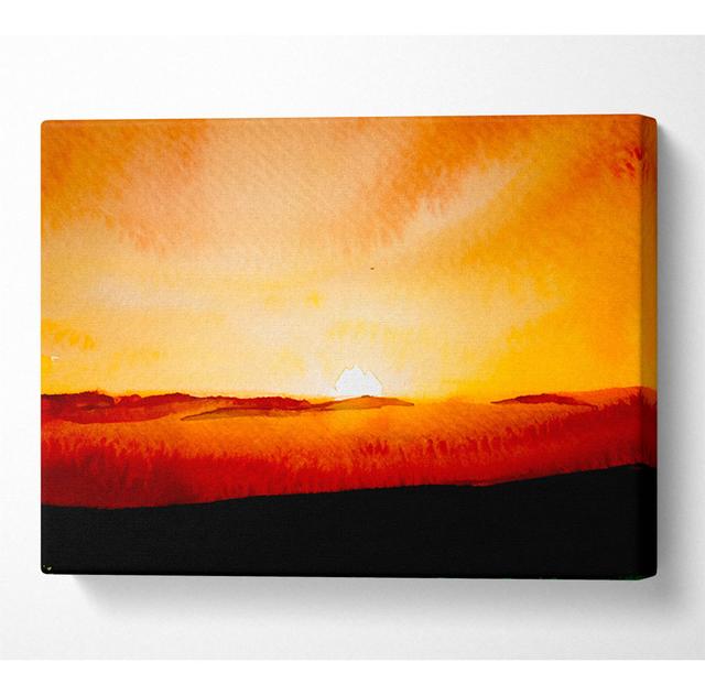 Golden Sunrise Mist - Wrapped Canvas Art Prints Latitude Run Size: 81cm H x 121.9cm W x 10cm on Productcaster.