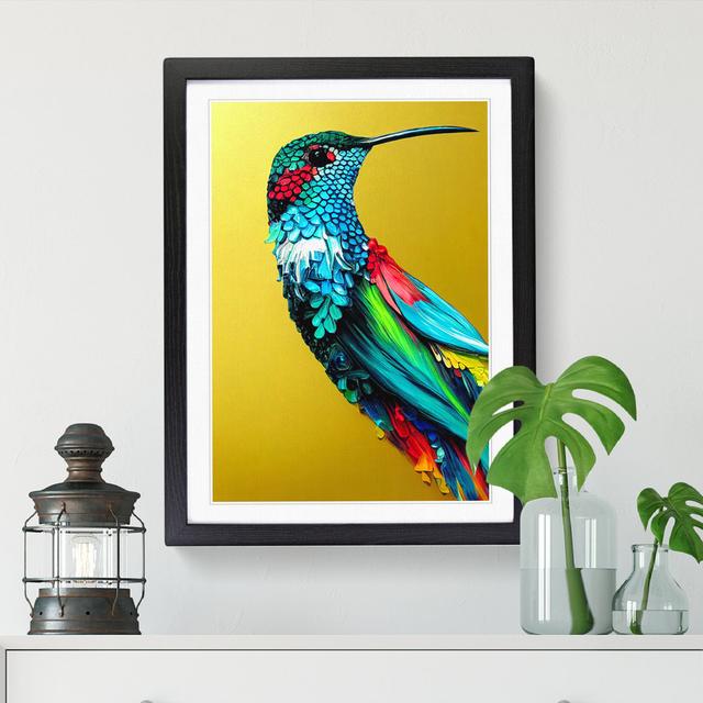 Cusumano Hummingbird - Picture Frame Print Pergo Classics Size: 64cm H x 46cm W x 2cm D, Frame Colour: Walnut on Productcaster.