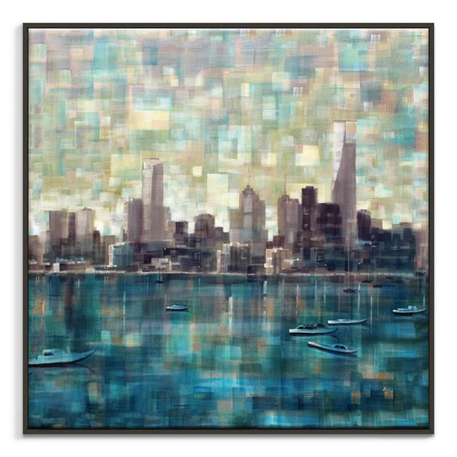 Bay XI by Jennifer Webb - Wrapped Canvas Print East Urban Home Frame Options: Black, Size: 61 cm H x 61 cm W on Productcaster.