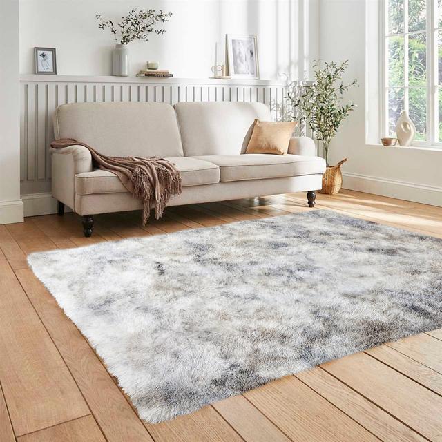 Aamaira Solid Colour Hand Knotted Machine Tufted Tye Dye Light Grey Area Rug Fairmont Park Rug Size: Runner 80 x 300cm on Productcaster.