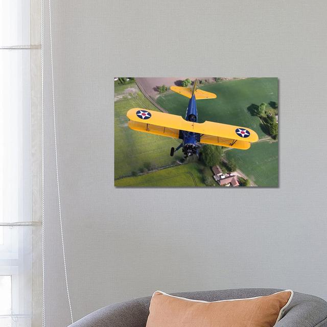 Boeing Stearman Model 75 Kaydet In US Army Colours II by Daniel Karlsson - Wrapped Canvas Print Borough Wharf Size: 45.72cm H x 66.04cm W x 3.81cm D on Productcaster.