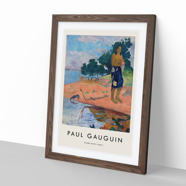 Haere Pape by Paul Gauguin - Picture Frame Graphic Art East Urban Home Frame Option: Walnut Framed, Size: 48cm H x 36cm W x 2cm D on Productcaster.