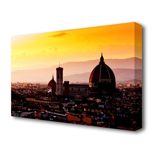 Ancient City Rooftops - Wrapped Canvas Photographic Print East Urban Home Size: 66 cm H x 101.6 cm W on Productcaster.