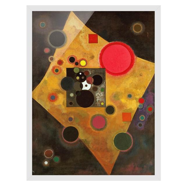 Pink Accent by Wassily Kandinsky - Picture Frame Graphic Art Corrigan Studio Size: 40cm H x 30cm W x 2cm D, Frame Option: White Framed on Productcaster.