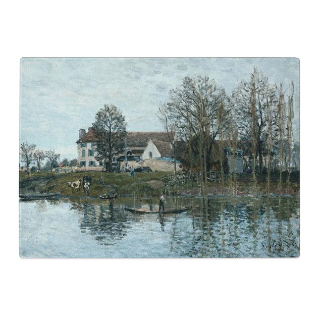 The Seine at Port Marly by Alfred Sisley Chopping Board East Urban Home Size: 0.4cm H x 20cm W x 28.5cm L on Productcaster.