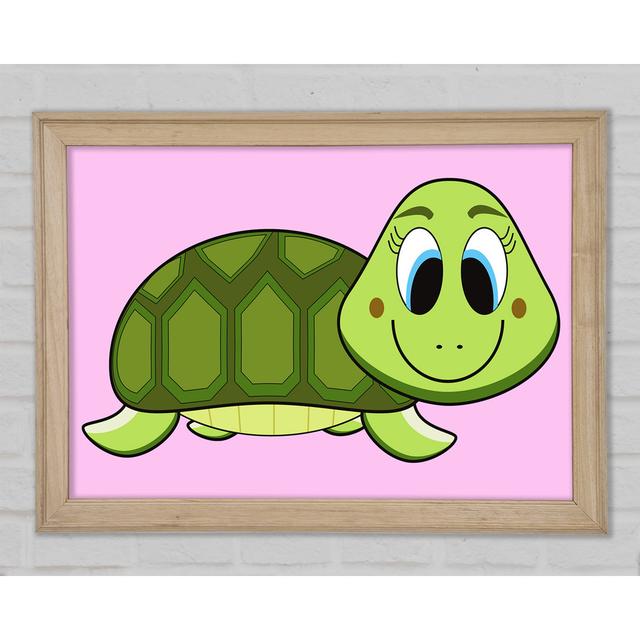 Happy Turtle Pink - Single Picture Frame Art Prints Bright Star Size: 59.7cm H x 84.1cm W x 1.5cm D on Productcaster.