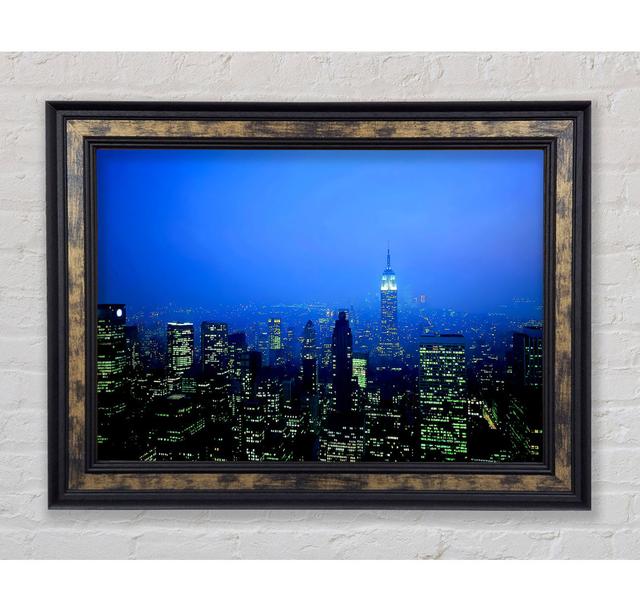 New York City Blue Mist At Night - Einzelne Bilderrahmen Kunstdrucke Bright Star Größe: 29,7 cm H x 42 cm B x 8 cm T on Productcaster.