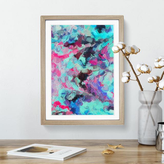 View Of A Storm Abstract - Single Picture Frame Print Metro Lane Size: 64cm H x 46cm W, Frame Colour: Oak on Productcaster.