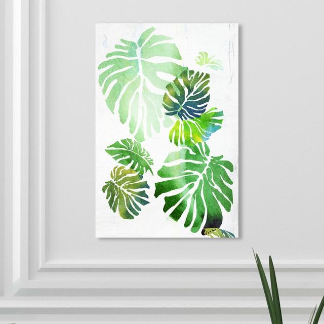 'Jungle Tree Jade' Graphic Art on Wrapped Canvas East Urban Home Size: 38 cm H x 25 cm W on Productcaster.