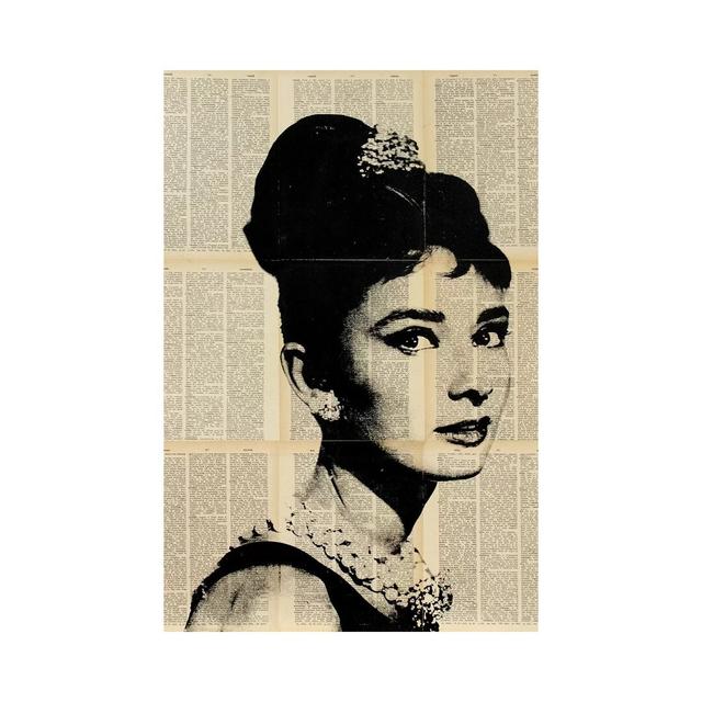 Audrey Hepburn II - Print on Canvas Ebern Designs Format: Wrapped Canvas, Size: 101.6cm H x 66.04cm W x 1.91cm D on Productcaster.