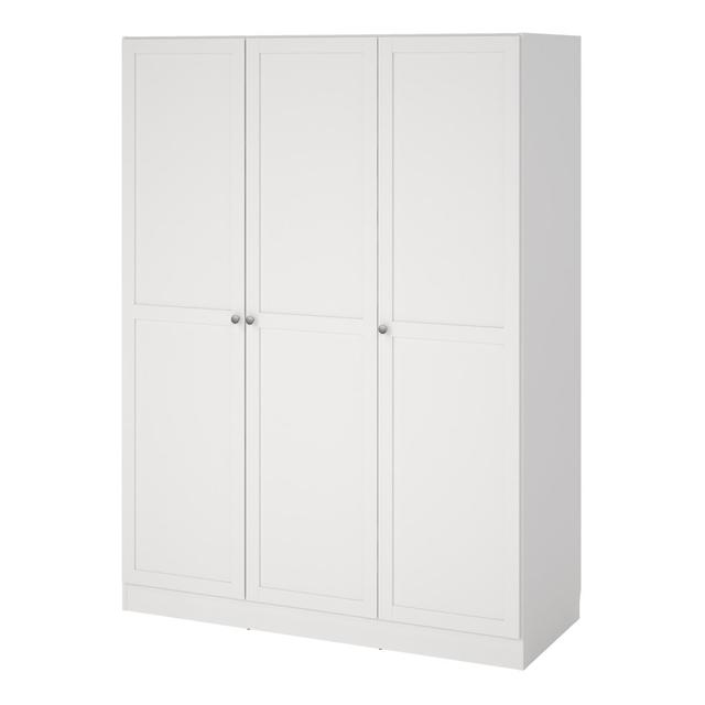 Bowery 3 Door Manufactured Wood Wardrobe Latitude Run Finish: White on Productcaster.