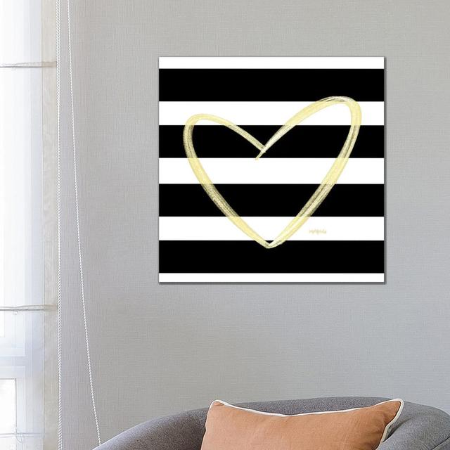 Glam Heart by Imperfect Dust - Wrapped Canvas Painting Metro Lane Size: 66.04cm H x 66.04cm W x 3.81cm D on Productcaster.