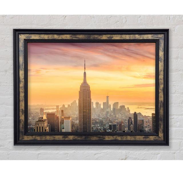 Misty Empire State Building - Single Picture Frame Art Prints Bright Star Size: 42cm H x 59.7cm W x 8cm D on Productcaster.