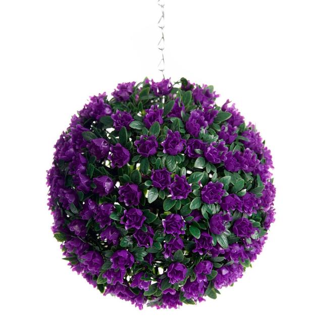 Faux Plant The Seasonal Aisle Size: 23cm H x 23cm W x 23cm D, Flower Colour: Purple on Productcaster.