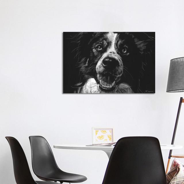 Canine Scratchboard XVIII by Julie T. Chapman - Wrapped Canvas Print Brayden Studio Size: 66.04cm H x 101.6cm W x 3.81cm D on Productcaster.