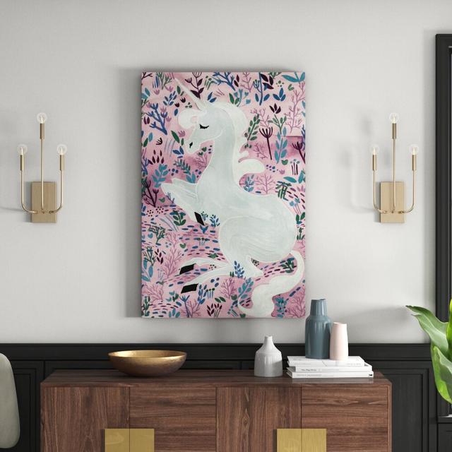 'Silky White' Print on Wrapped Canvas East Urban Home Size: 114cm H x 76cm W on Productcaster.