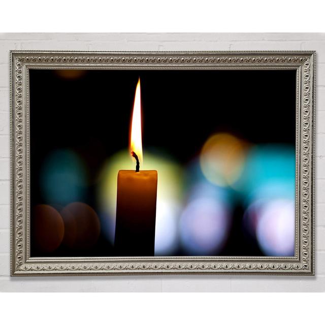 Candle Flame - Single Picture Frame Art Prints Ebern Designs Size: 59.7cm H x 84.1cm W x 3cm D on Productcaster.