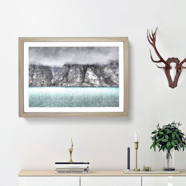 Fog over Baffin Island in Canada - Picture Frame Graphic Art Print East Urban Home Frame Option: Oak Framed, Size: 33cm H x 45cm W x 2cm D on Productcaster.