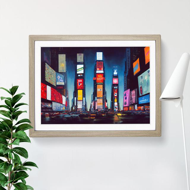 XH1022-6206X Modern Times Square Art Vol.5 - Single Picture Frame Print 17 Stories Size: 25cm H x 34cm W x 2cm D, Frame Colour: Oak on Productcaster.