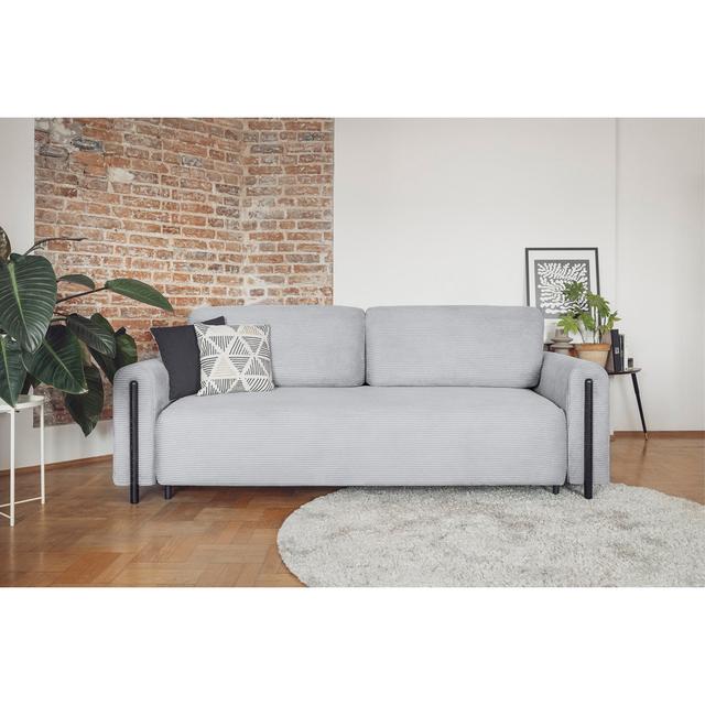 Schlafsofa ModernMoments Beinfarbe: schwarz, Polsterfarbe: Grau on Productcaster.