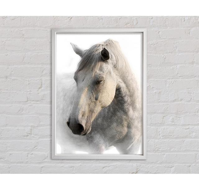 White Horse Love - Single Picture Frame Art Prints on Canvas Bright Star Size: 141.4cm H x 100cm W x 3.3cm D on Productcaster.