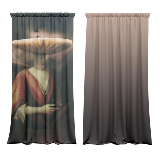 Velvet Blackout Slot Top Curtain Pair (Set of 2) East Urban Home Panel Size: 148cm Width x 350cm Drop on Productcaster.