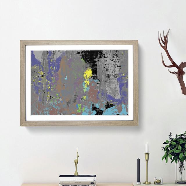 Abstract Art Painting Vol.71 by S.Johnson - Picture Frame Painting Print East Urban Home Frame Option: Oak Framed, Size: 36cm H x 48cm W x 2cm D on Productcaster.