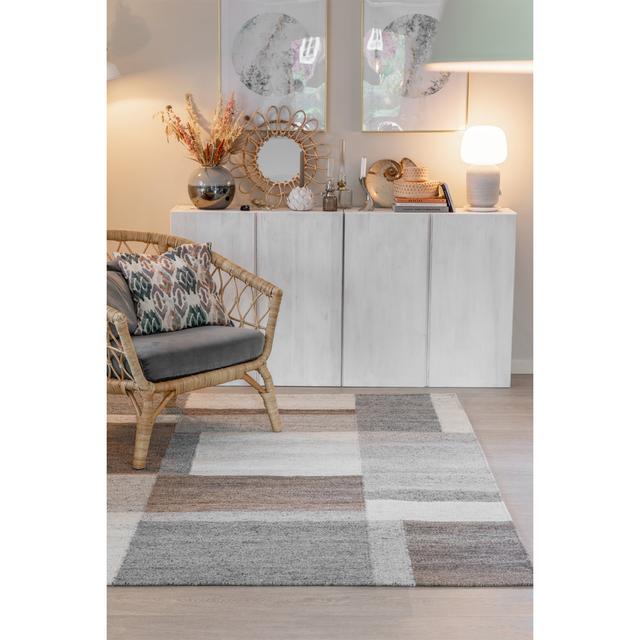 Lorriann Handwoven Wool Grey/Brown/Beige Rug Ebern Designs Rug Size: Rectangle 200cm x 290cm on Productcaster.