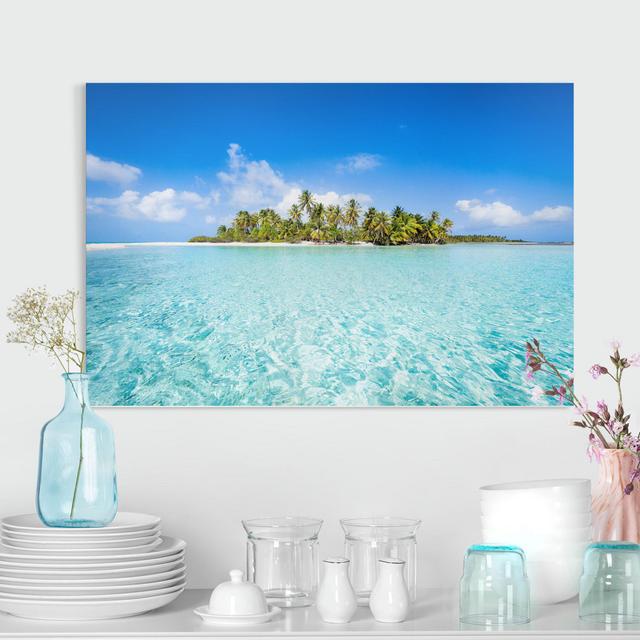 Leinwandbild - Crystal Clear Water Haus am Meer Format: 260g/qm Canvas, Größe: 40 cm H x 60 cm B on Productcaster.