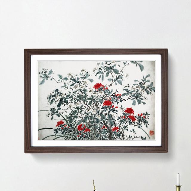 Garden Flowers Vol.6 by Chen Daofu - Picture Frame Painting Print East Urban Home Frame Option: Walnut Framed, Size: 48cm H x 65cm W x 2cm D on Productcaster.