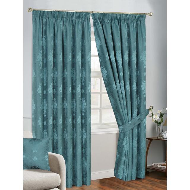 Bonita Room Darkening Curtains (Set of 2) Mercer41 Panel Size: 117 W x 183 D cm, Colour: Teal on Productcaster.