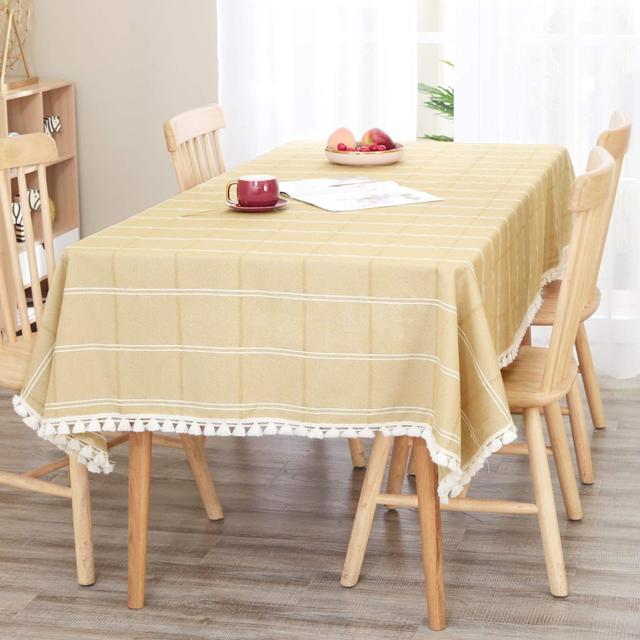 Tablecloth Deconovo Size: 130cm W x 280cm L, Colour: Yellow on Productcaster.