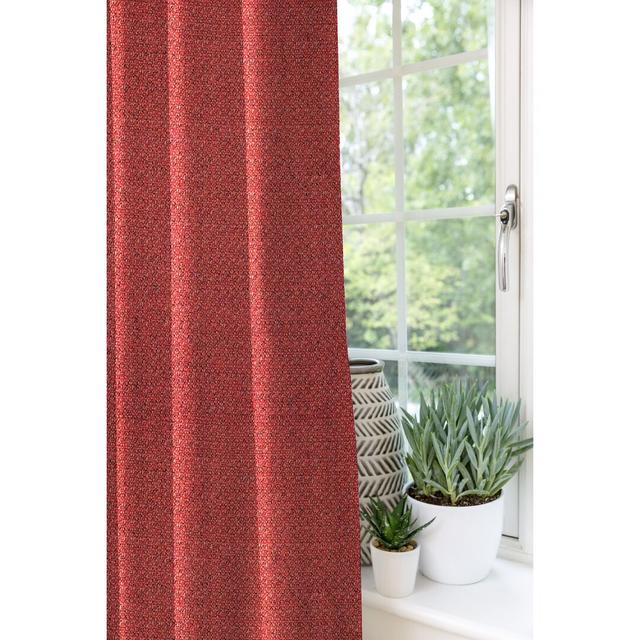 Ayara Mcalister Highlands Eyelet Room Darkening Thermal Curtains (Set of 2) 17 Stories Panel Size: 228 W cm x 228 D cm, Colour: Red on Productcaster.