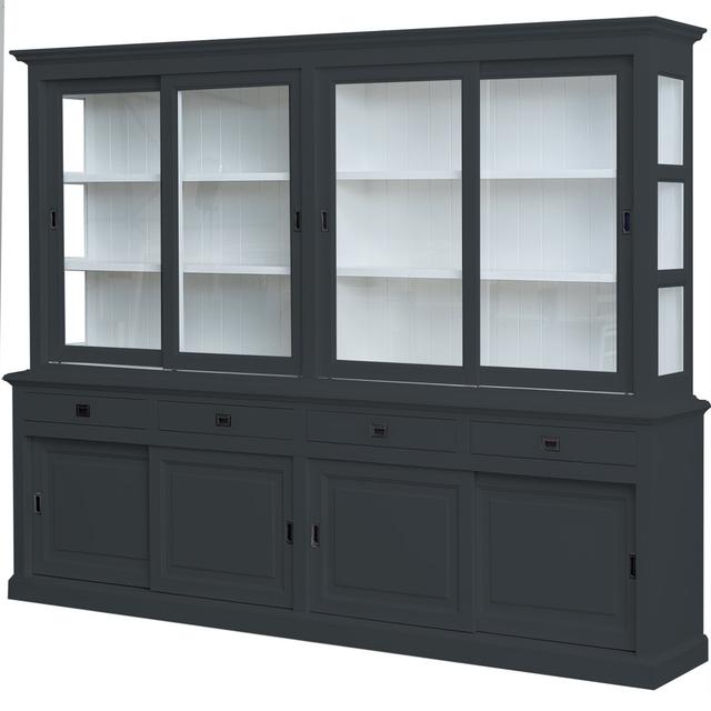 Geschirrschrank Burkett Rosalind Wheeler Farbe: Anthrazitgrau on Productcaster.