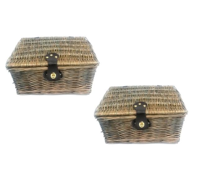 Brambly Cottage Wicker Box (Set of 2) Brambly Cottage Colour: Oak, Size: 23cm H x 41cm W x 34cm D on Productcaster.