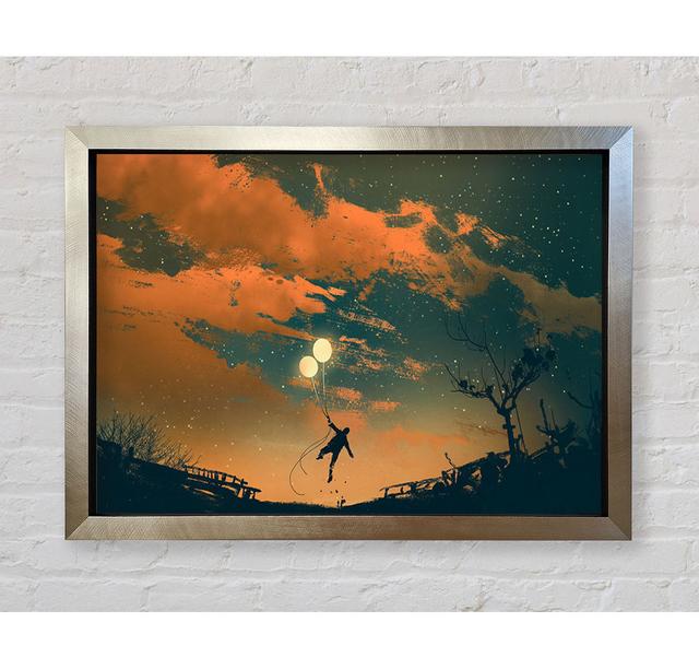 The Two Floating Light Balloons - Single Picture Frame Art Prints Bright Star Size: 84.1cm H x 118.9cm W x 3.4cm D on Productcaster.