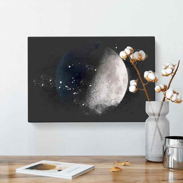 First Quarter of the Moon - Wrapped Canvas Graphic Art Print East Urban Home Size: 35cm H x 50cm W x 3cm D on Productcaster.