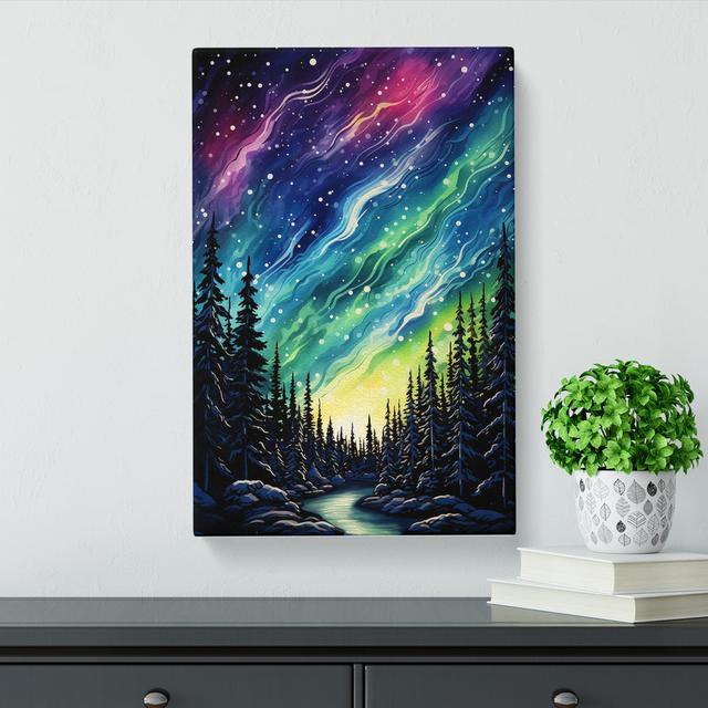 Aurora Borealis Informel No.2 - Art Prints Alpen Home Size: 60cm H x 40cm W x 3cm D on Productcaster.