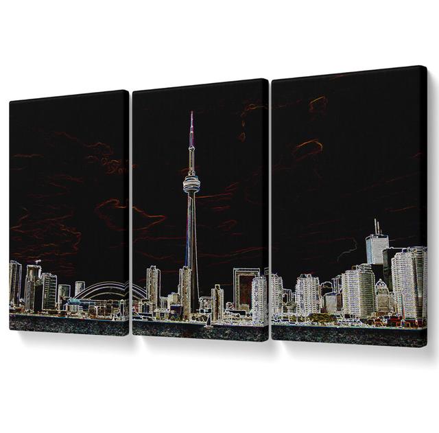 New Zealand Psychedelic Canvas 3 Panel Set Ivy Bronx Size: 101.6cm H x 203cm W on Productcaster.