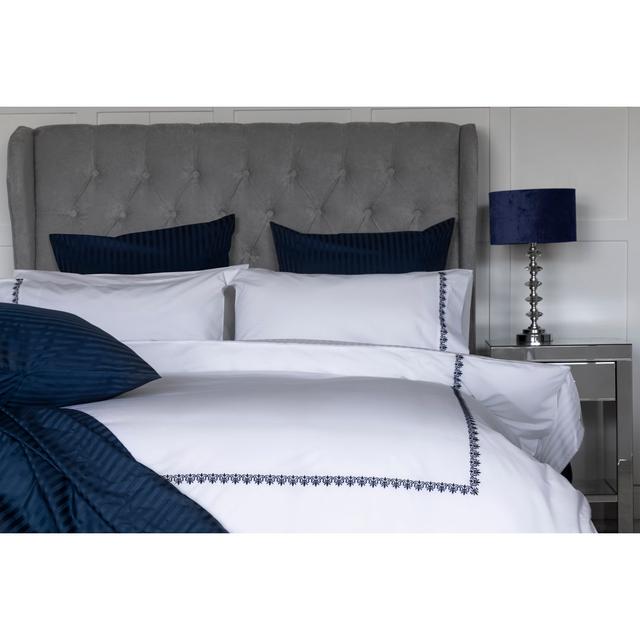 Ebonie Cotton No Pattern Duvet Cover Set with Pillowcases Marlow Home Co. Size: Super King Duvet Cover + 2 Standard Pillowcases on Productcaster.