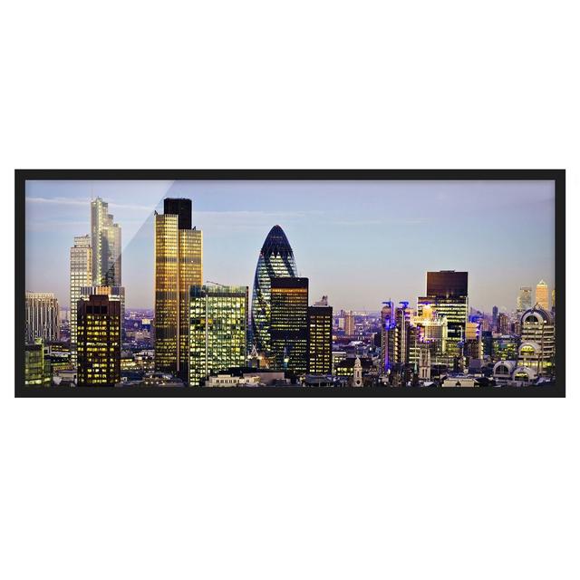 London City - Picture Frame Photograph Brayden Studio Frame Option: Black Framed, Size: 30cm H x 75cm W x 2cm D on Productcaster.