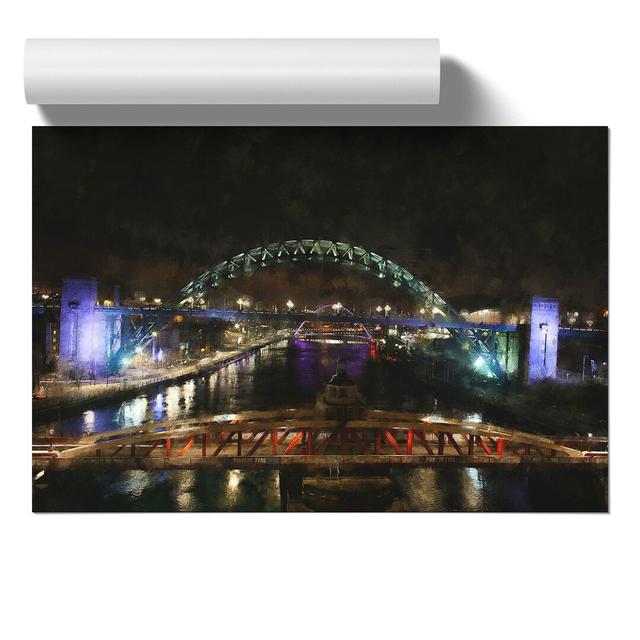 Tyne Bridge In Newcastle - No Frame Print East Urban Home Size: 21cm H x 30cm W x 0.1cm D on Productcaster.