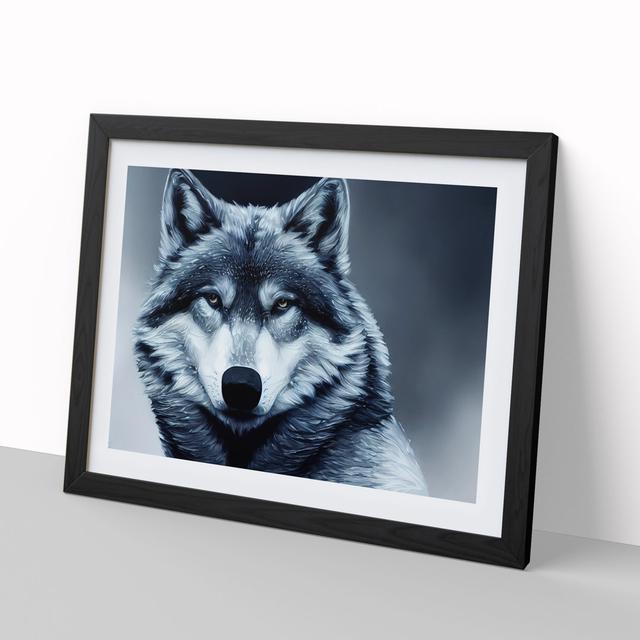 Wolf Portrait Vol.4 - Picture Frame Graphic Art Alpen Home Frame Colour: Black , Size: 46cm H x 64cm W on Productcaster.