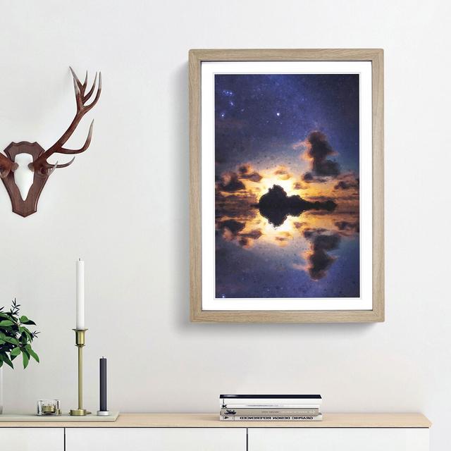 Stars Above Big Sur in California - Picture Frame Graphic Art Print East Urban Home Frame Option: Oak Framed, Size: 36cm H x 27cm W x 2cm D on Productcaster.