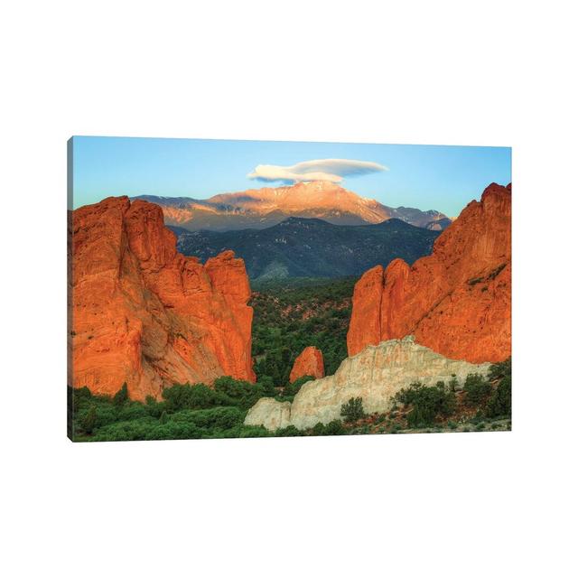 Taking Flight Over Pikes Peak by Bill Sherrell - Print on Canvas Union Rustic Format: Wrapped Canvas, Size: 66.04cm H x 101.6cm W x 1.91cm D on Productcaster.