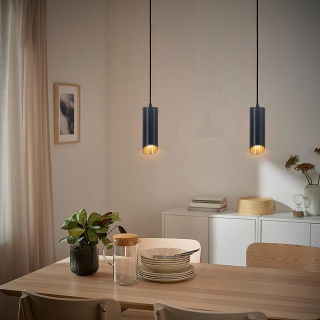 Milyonka 1 - Light Black Tube Pendant 17 Stories on Productcaster.