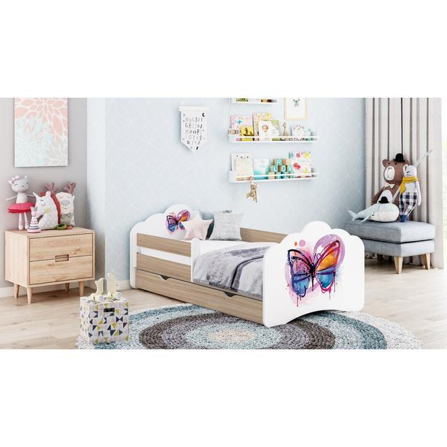 Prentiss European Toddler (80 x 160cm) Bed Frame with Drawers Harriet Bee Colour (Bed Frame): Sonoma Oak on Productcaster.