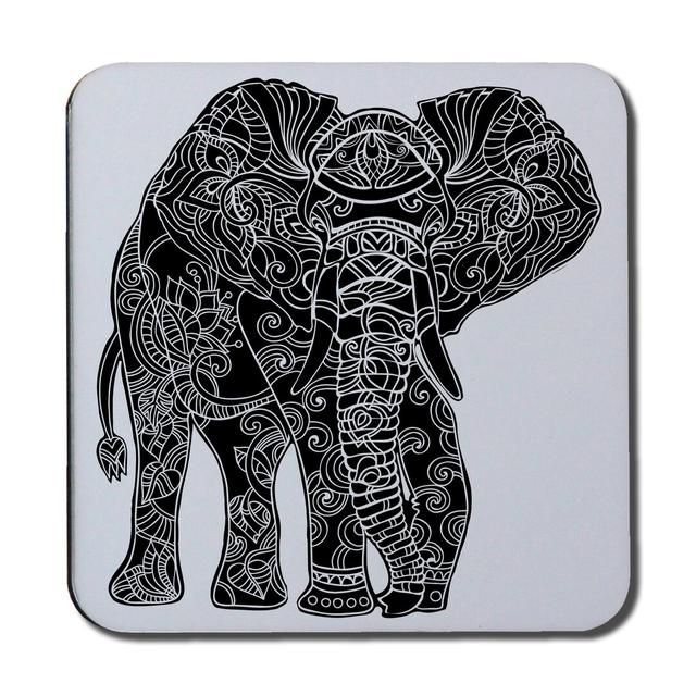 Elephant Silhouette Coaster (Set of 6) World Menagerie on Productcaster.