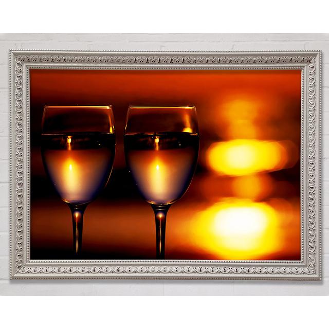 Sunset Wine Lovers - Single Picture Frame Art Prints Bright Star Size: 21cm H x 29.7cm W x 3cm D on Productcaster.