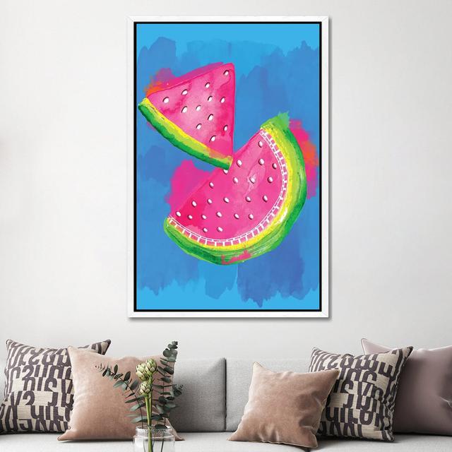 Watermelon by Sara Berrenson - Painting Print on Canvas Bay Isle Home Size: 152.4cm H x 101.6cm W x 3.81cm D, Format: White Framed on Productcaster.